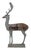 Rustic Mid-Century Continental Cast Lead Garden Statue of a Stag For Sale - Image 3 of 12