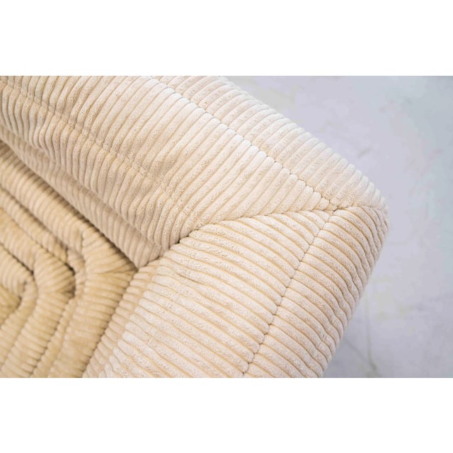 Vintage Two-Seat Togo Sofa with Arms in Beige Corduroy by Michel Ducaroy for Ligne Roset, 1970s For Sale - Image 16 of 18