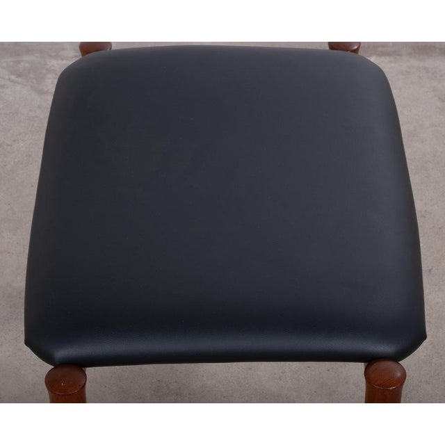 Gold Teak Stool by Søren Hansen for Fritz Hansen, Denmark, 1950s For Sale - Image 8 of 10