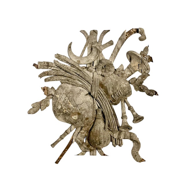 Mid 19th Century Pair of Hand Carved Wood French Provincial Wall Plaques Featuring a Bird Nest and Musical Instrument For Sale - Image 4 of 18