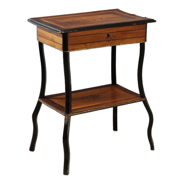 Antique Sewing Table in Wood, 19th Century For Sale