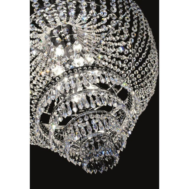 Allure 12 Lights Chandelier in Polished Chrome and Crystal by Aggiolight For Sale - Image 4 of 9