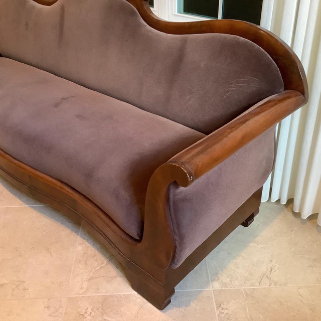 Vintage 19th Century Empire/Regency Mahogany Sofa For Sale - Image 6 of 11