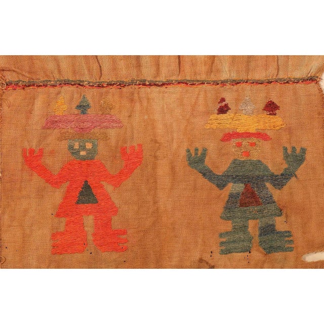 Large Framed Pre-Columbian Embroidered Textile from Chimu Culture For Sale In Atlanta - Image 6 of 8