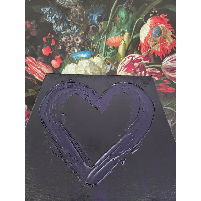 Deep Purple Heart Painting For Sale In Raleigh - Image 6 of 6