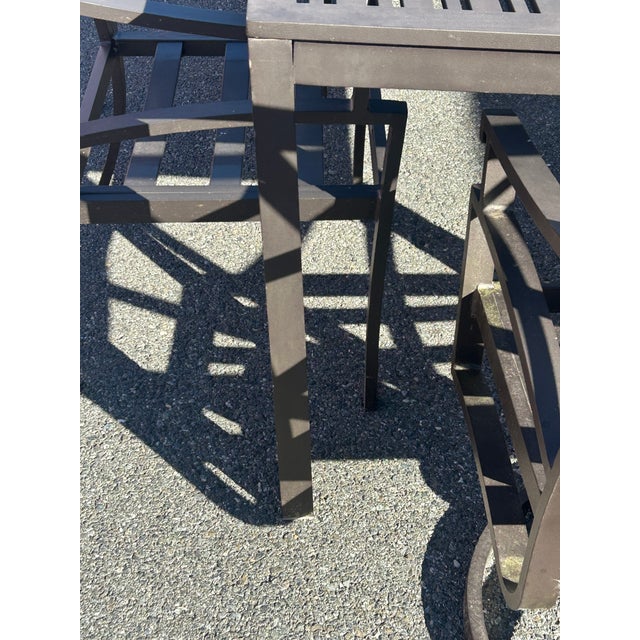 Aluminum Patio Set Table and 6 Chairs For Sale - Image 9 of 9