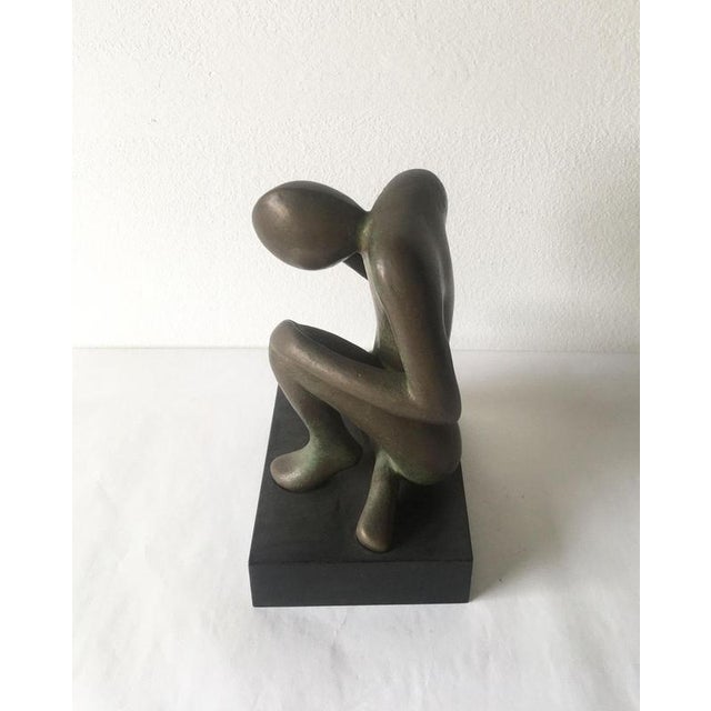 Black Bintou Abstract Bronze Sculpture by Andrea Picini, Italy, 1969 For Sale - Image 8 of 18