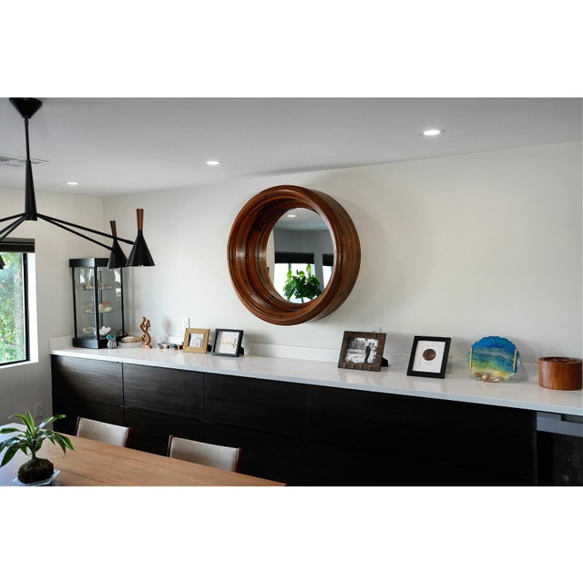 1990s Ralph Lauren “Aran Isles” Oversized Round Mirror For Sale - Image 5 of 15