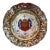 Antique 19c German Porcelain Gold & Red Eagle Armorial Crest Plate W Capodimonte Mark For Sale