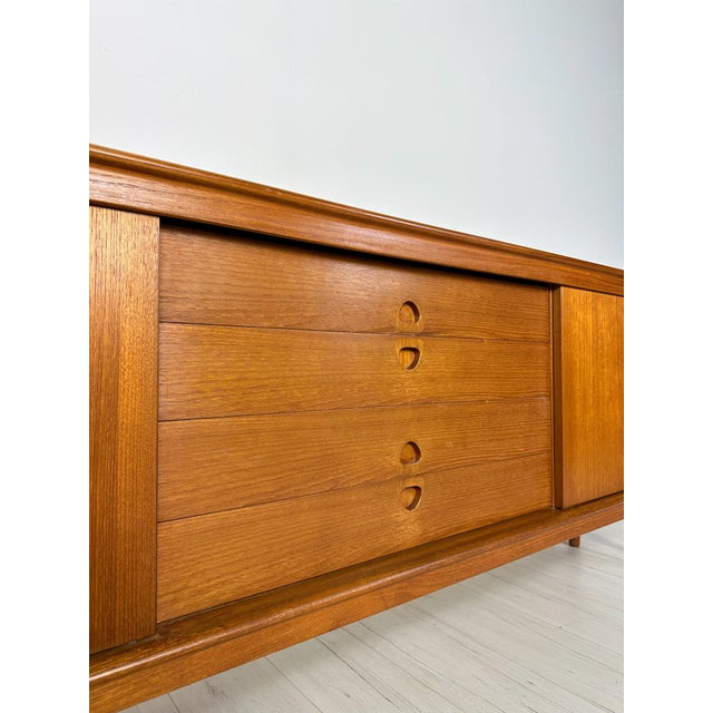 Large Vintage Danish Teak Sideboard by H.W. Klein for Bramin, 1960s For Sale - Image 11 of 18