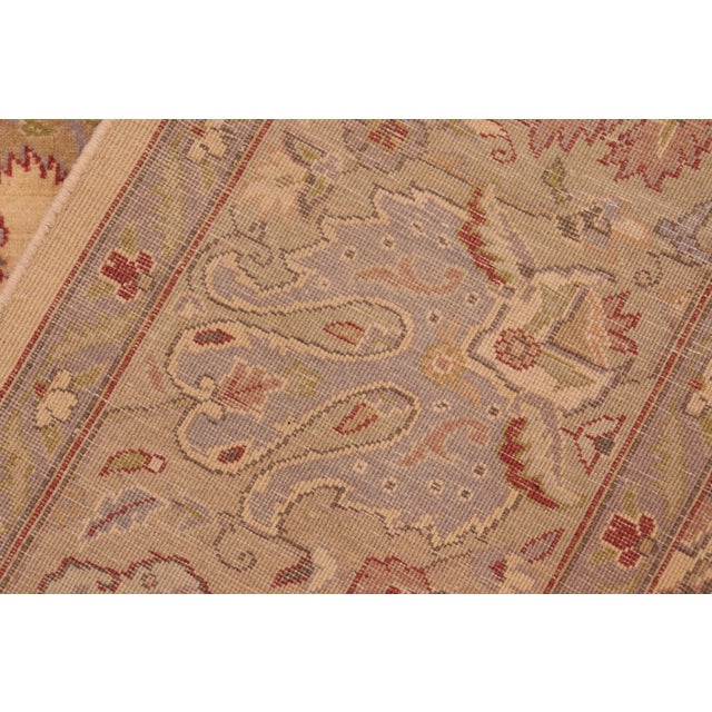 Textile Shabby Chic 1990's Pak-Persian Beige/Taupe Wool Rug - 6'0'' X 8'10'' For Sale - Image 7 of 9