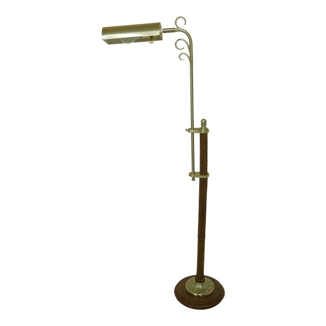 Bamboo Form Decorator Floor Reading Lamp For Sale