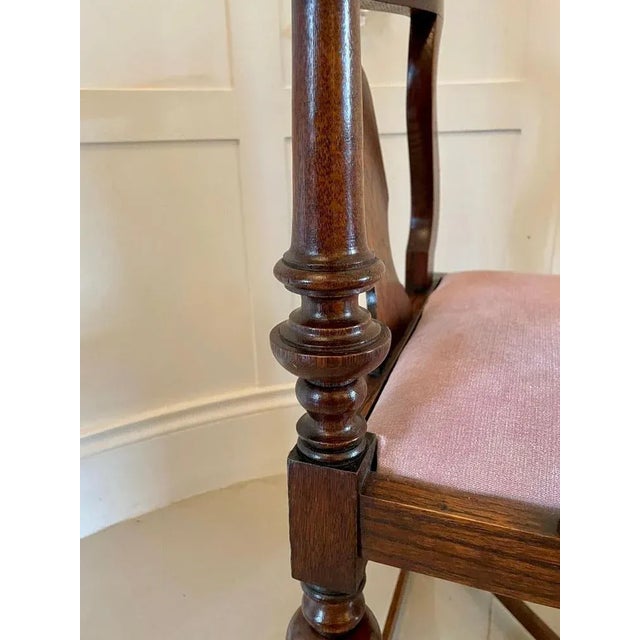 Antique Victorian Oak Corner Chair For Sale - Image 12 of 14