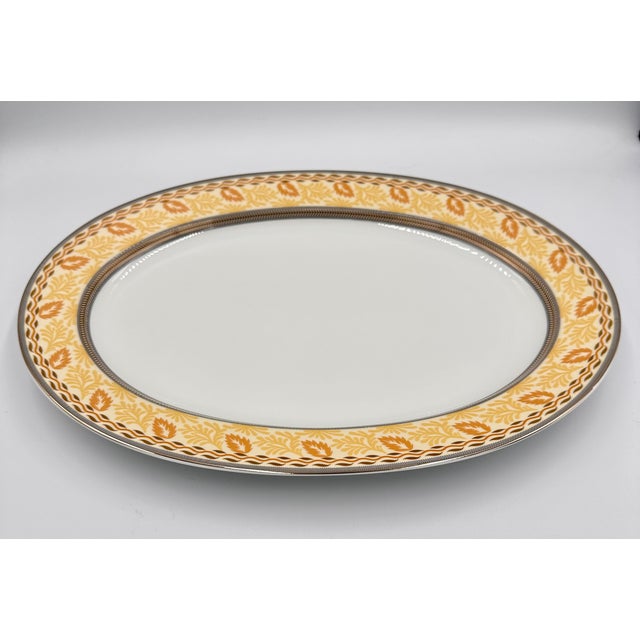 Contemporary 1980s 14" Oval Tray Serving Platter Thun Val St. Lambert Fine China For Sale - Image 3 of 8