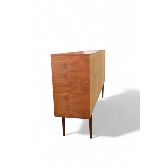 Mid-Century Modern Teak Sideboard with Louvered Doors by Henry W. Klein for Bramin, 1960s For Sale - Image 3 of 18