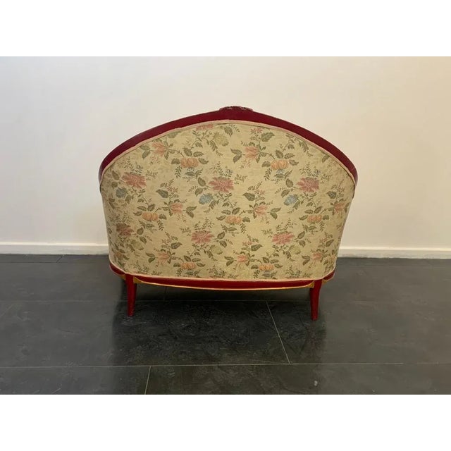 Art Deco Red Sofa For Sale - Image 9 of 13