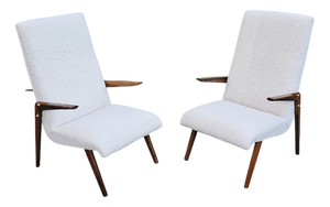 Mid-Century Teak Lounge Chairs, 1970s, Set of 2