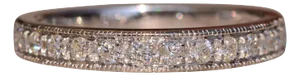 The Horton Lane: White Gold Stackable Band set with Natural Diamonds