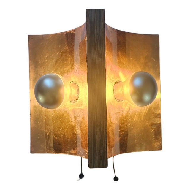 Mid-Century Brass Wall Lamp, Germany, 1970s For Sale