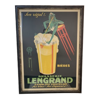 French Poster of Beer For Sale