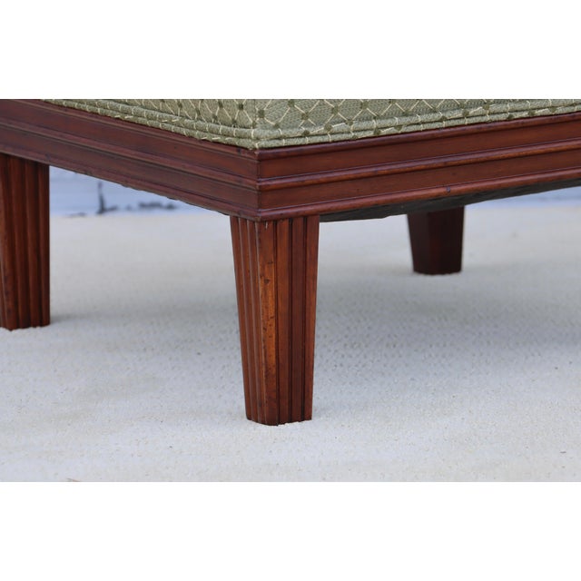 Mid-Century Modern 1940's Tommi Parzinger Mahogany Slipper Chair For Sale - Image 3 of 18