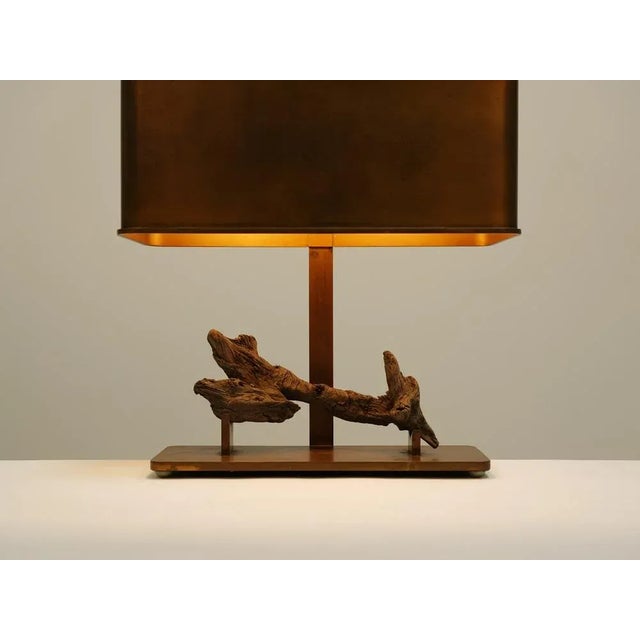French Brass Table Lamp, 1970s For Sale - Image 4 of 9