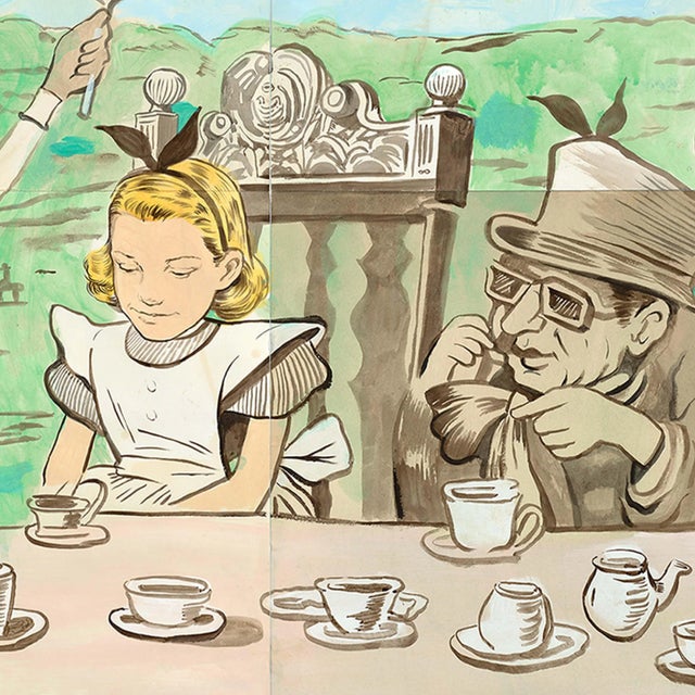 Paint "Alice's Infinite Looking Glass" Original by Daniel Benayun From the Alice in Wonderland Collection For Sale - Image 7 of 7