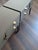Wood Mid Century Modern Pair of Grey Nightstands W/ Amazing Brass Hardware For Sale - Image 7 of 10