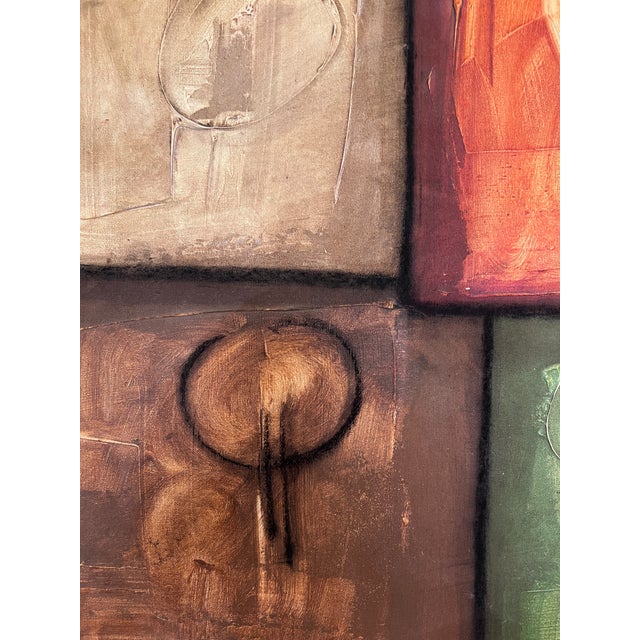 Modern Abstract Geometric Painting Signed Kaulani 2004 | 24x24" Textured Art For Sale - Image 9 of 9