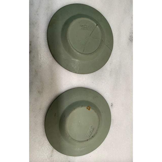 Early 20th Century Wedgwood Light Sage Green Jasparware Dishes & Cup Set- 4 Pieces For Sale - Image 5 of 7