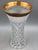 Bohemia Lead Crystal Vase with Diamond Cut Gold Rim, 1950s For Sale - Image 4 of 11