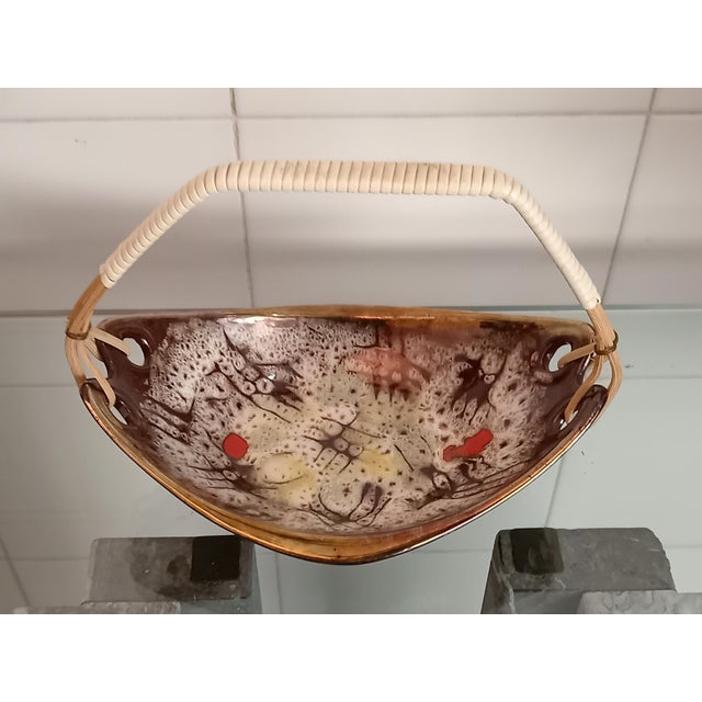 Vintage Ceramic Basket from Carstens, 1950s For Sale - Image 3 of 5