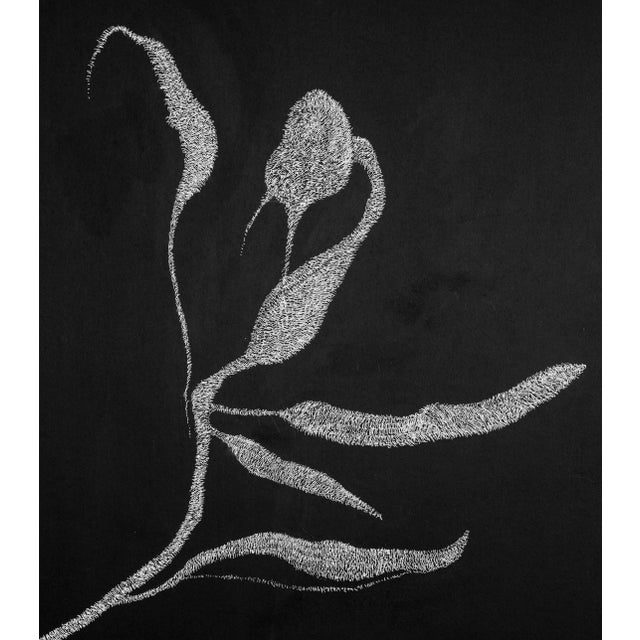 Secret Garden 03, 2019 white ink on black cardboard 100 H x 70 W cm wood black frame with glass The drawings signed by...