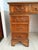 Antique Twin Pedestal Desk in Dark Yew Wood and Leather Top, 1980 For Sale - Image 17 of 18