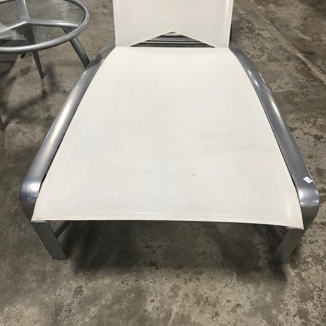 Modern Brown Jordan Patio Furniture Chaise Lounges And Side Table