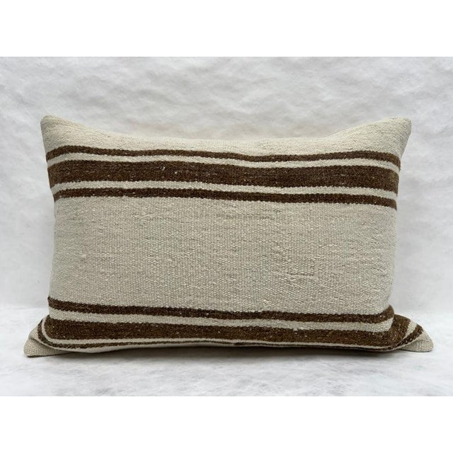 Turkish Hemp Pillow Cushion Natural Beige Brown Pillow Cushion Cover 16" x 24" #30229 Enhance your home decor with our...