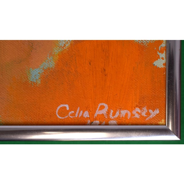 Canvas Sz: 21 5/8"H x 27 3/4"W Chrome Frame Sz: 22 1/4"H x 28 1/4"W Artist Info Celia D. Rumsey American, 1944 - 2012...