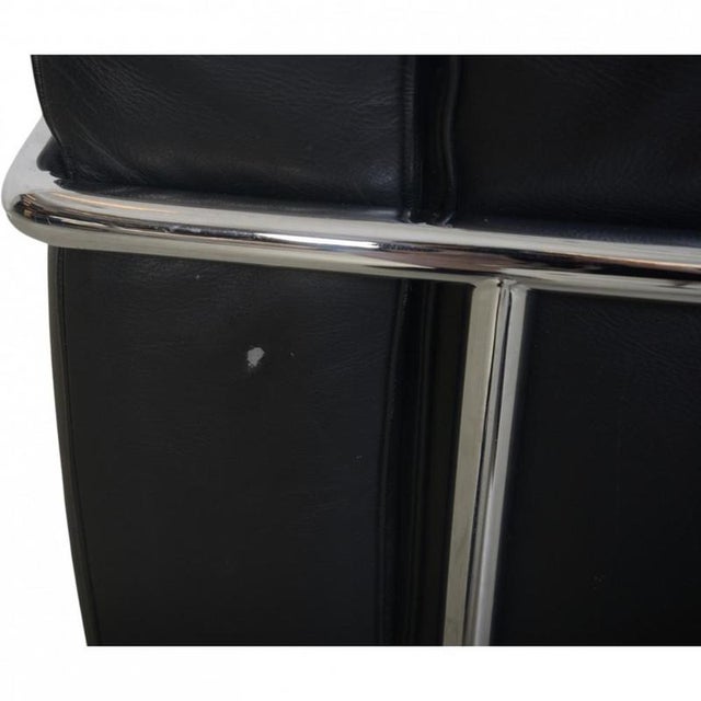 LC2/1 Chair in Black Pelle Leather by Le Corbusier, 2000s For Sale - Image 10 of 17