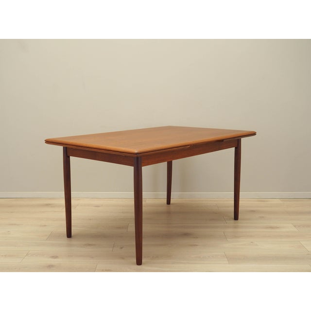 Orange Danish Teak Table, 1970s For Sale - Image 8 of 18