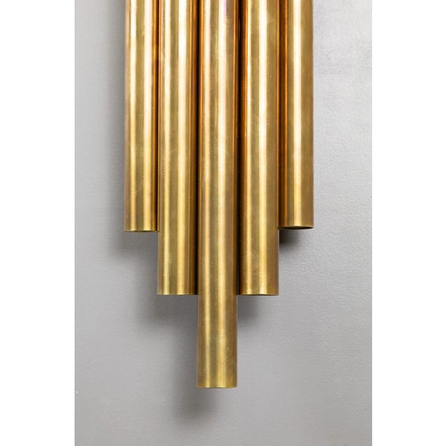 Gold Brass Wall Lights by Sciolari, 1980s, Set of 2 For Sale - Image 8 of 11