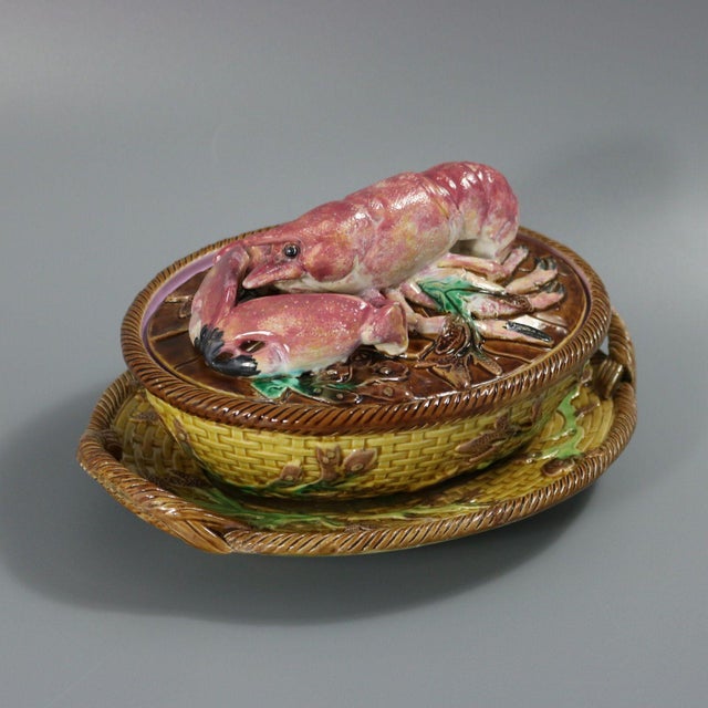 George Jones Majolica Lobster Dish For Sale - Image 9 of 18