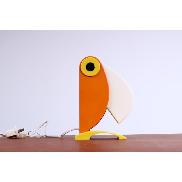Orange Toucan Table Lamp by Ferrari for OTF Verona, 1960s For Sale - Image 15 of 17
