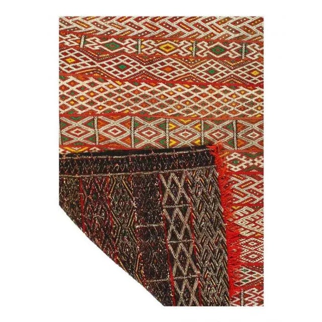 Fine Hand Knotted Flat Weave Moroccan Chairish