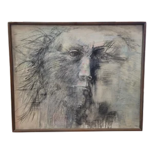 1960s Large Impressionist Painting Signed by Zubel Kachadoorian, Framed