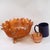 Early 20th Century Fenton Marigold Carnival Glass "Orange Tree" Footed Master Fruit Bowl & Cup Set - 7 Pieces For Sale - Image 11 of 11