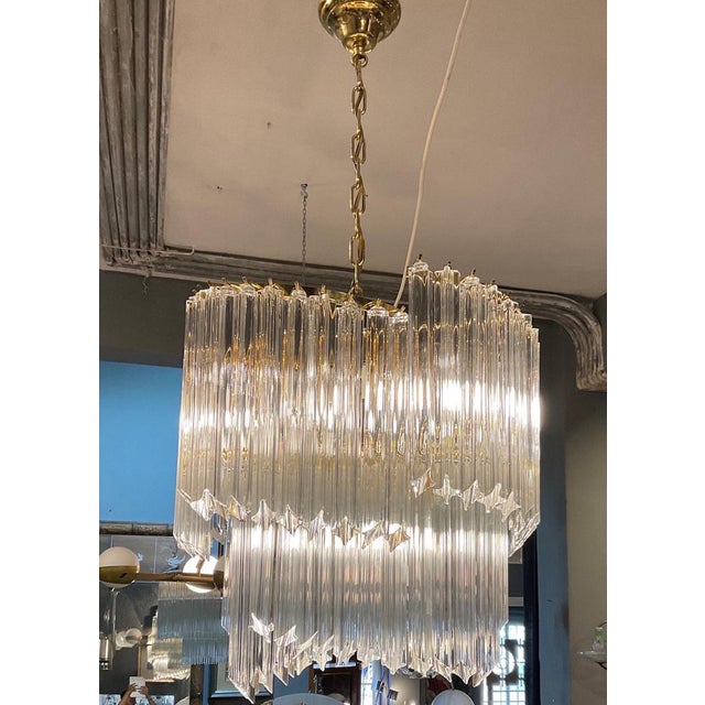 Chandelier of extraordinary beauty of Italian origin in the style of the important Italian designer Paolo Venini with a...