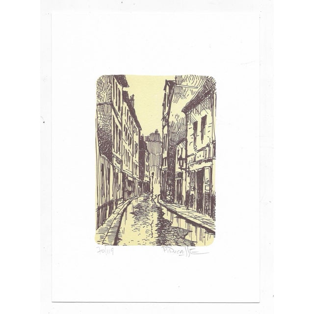 Mid-Century Modern Set of Five Views of Paris by Paul Ducasse For Sale - Image 3 of 6