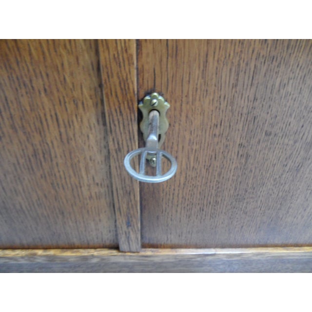 Vintage Dutch Oak Open Bookcase with Doors, 1930s For Sale - Image 12 of 13