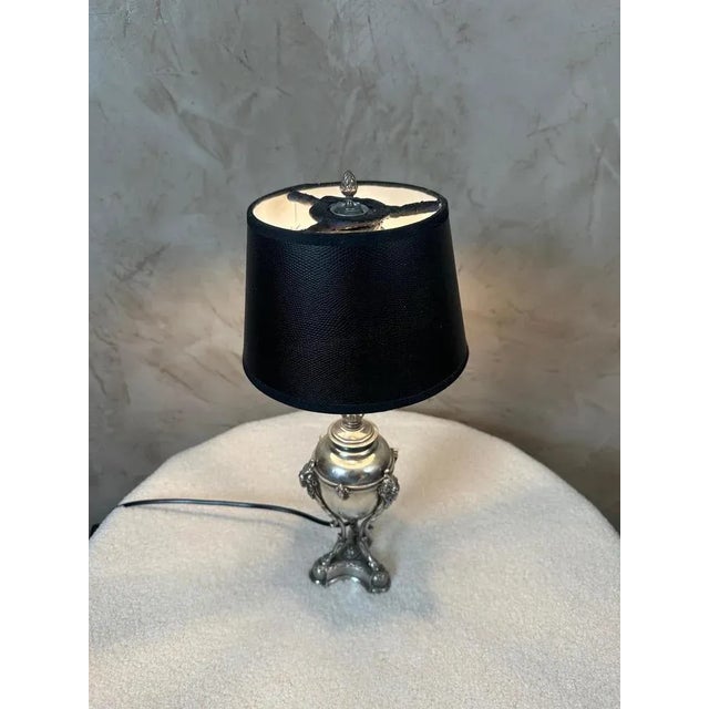 Silver Metal Lamp, 1900 For Sale - Image 12 of 15