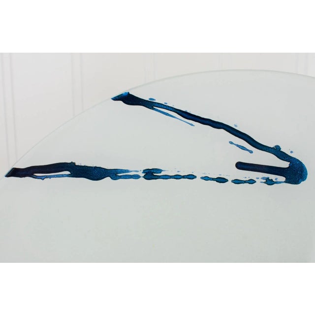 1980s Signed, Dated 1983 Handcrafted Glassworks of Canada Art Glass 12" Decorative Plate For Sale - Image 5 of 13